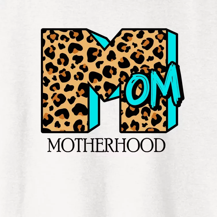 Leopard Mom Motherhood Women's Crop Top Tee