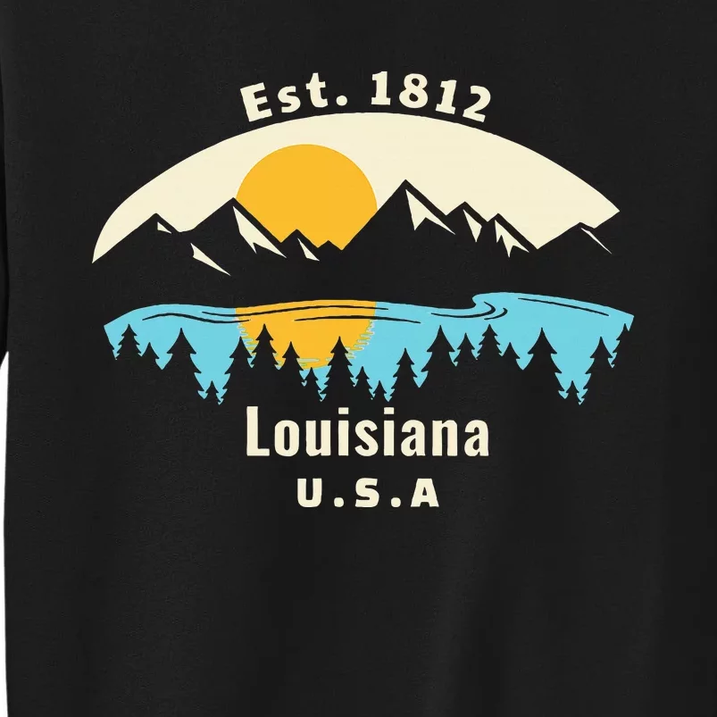 Louisiana Mountain Nature Sunset River Camping Hiking Tall Sweatshirt