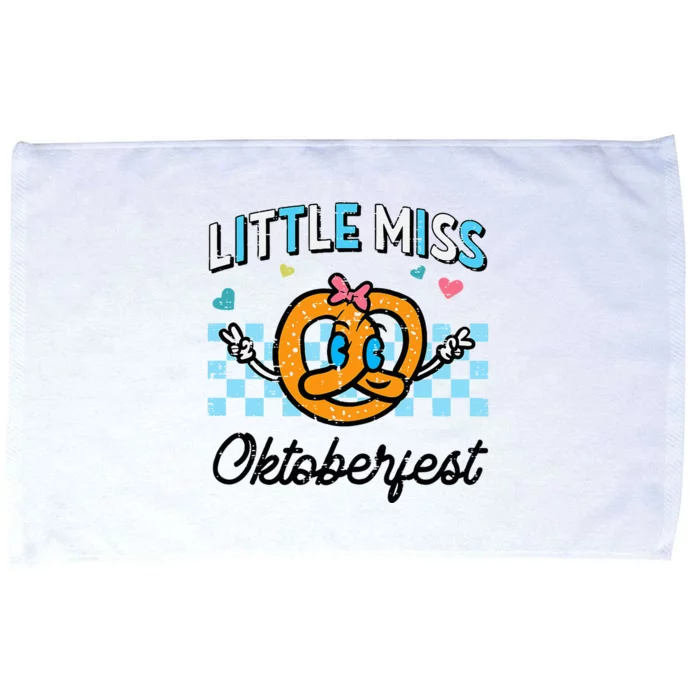 Little Miss Oktoberfest Pretzel German Microfiber Hand Towel