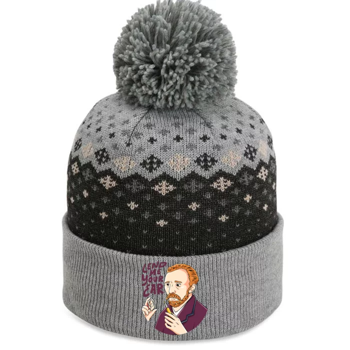 Lend me our ear Design for an Van Gogh Art Lover The Baniff Cuffed Pom Beanie