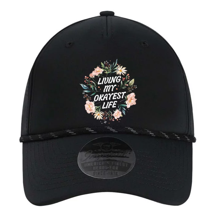 Living My Okayest Life Meaningful Gift Sarcastic Mom Funny Gift Performance The Dyno Cap