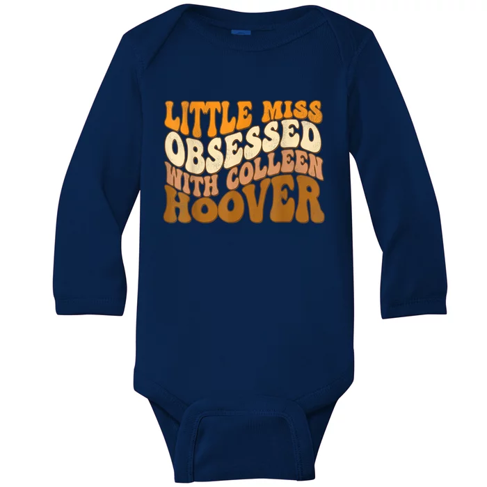 Little Miss ObsessedWith Colleen Hoover, Bookish Book Lover Baby Long Sleeve Bodysuit