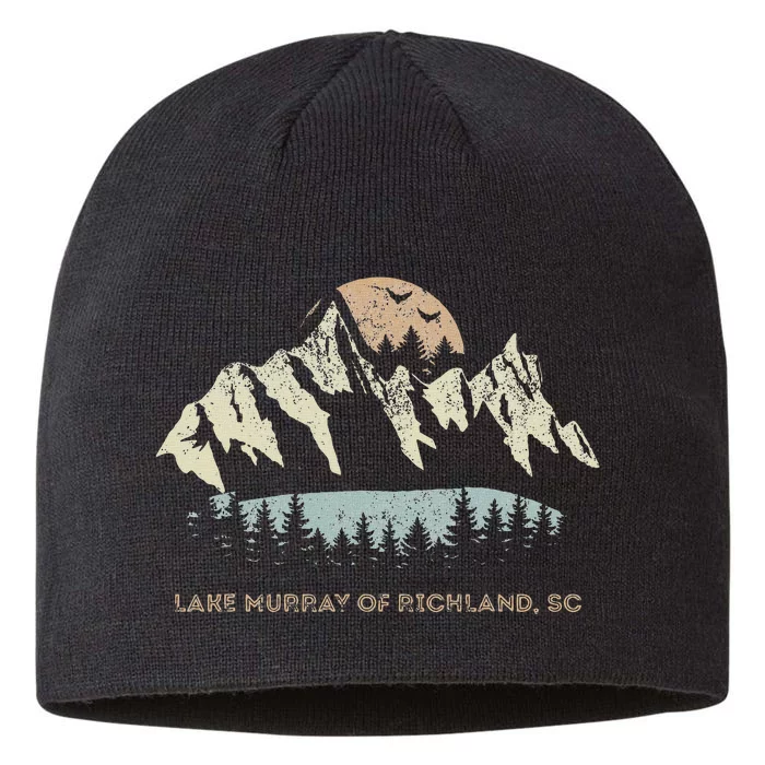 Lake Murray Of Richland South Carolina Mountain Sunset 8 1/2in Sustainable Knit Beanie