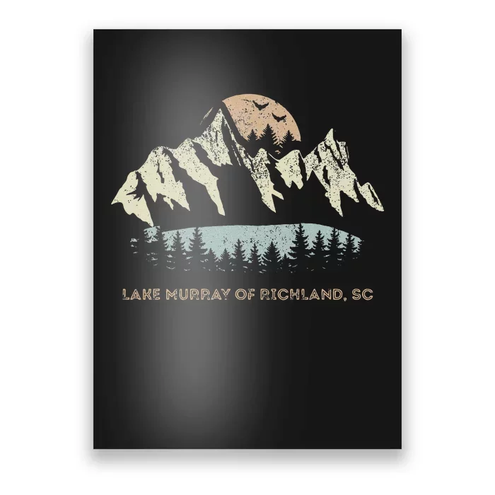 Lake Murray Of Richland South Carolina Mountain Sunset Poster