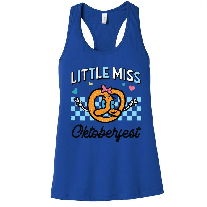 Little Miss Oktoberfest Pretzel German Women's Racerback Tank