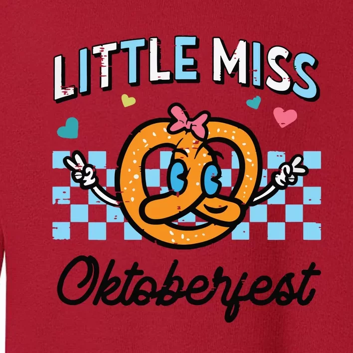 Little Miss Oktoberfest Pretzel German Toddler Sweatshirt