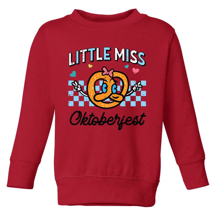 Little Miss Oktoberfest Pretzel German Toddler Sweatshirt