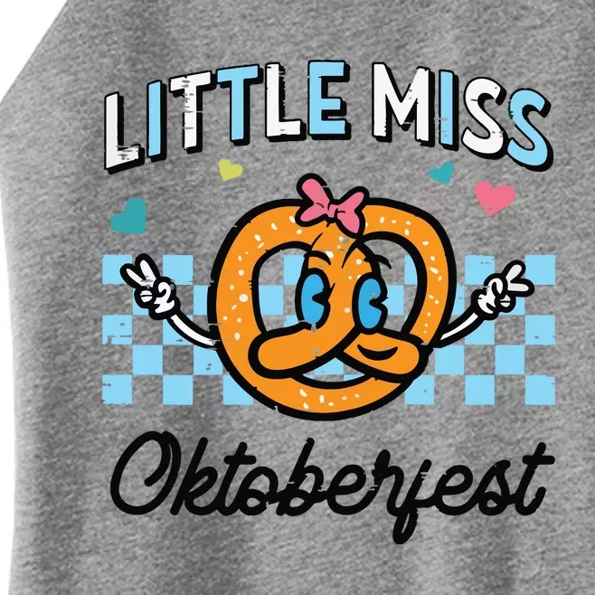 Little Miss Oktoberfest Pretzel German Women’s Perfect Tri Rocker Tank