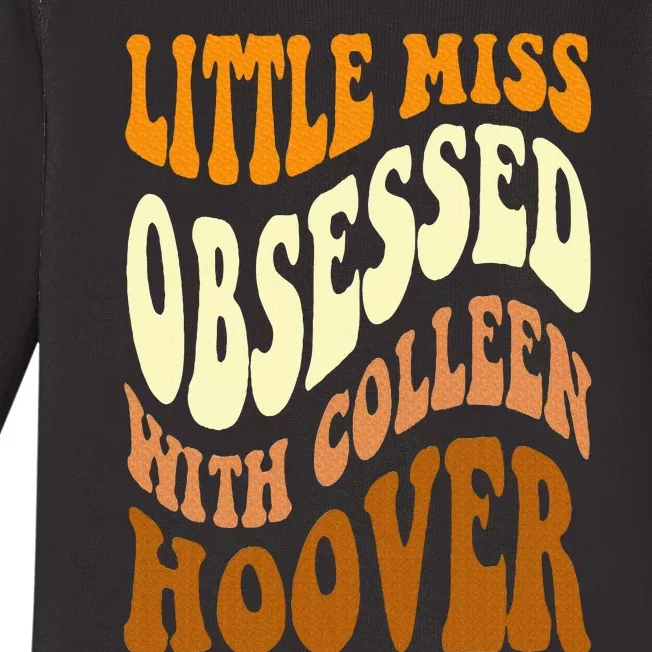 Little Miss Obsessed With Colleen Hoover Bookish Book Lover Baby Long Sleeve Bodysuit