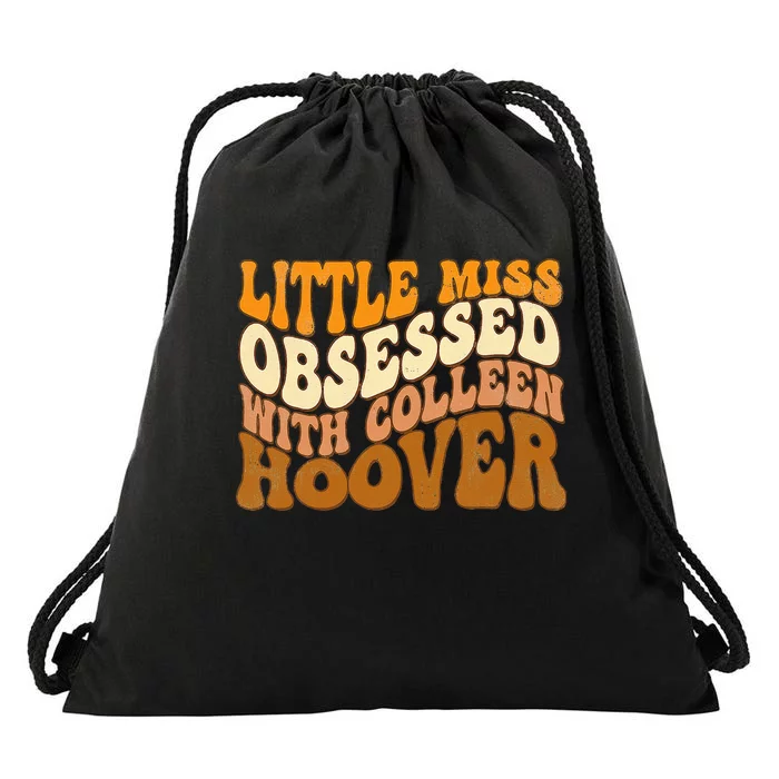 Little Miss Obsessed With Colleen Hoover Bookish Book Lover Drawstring Bag