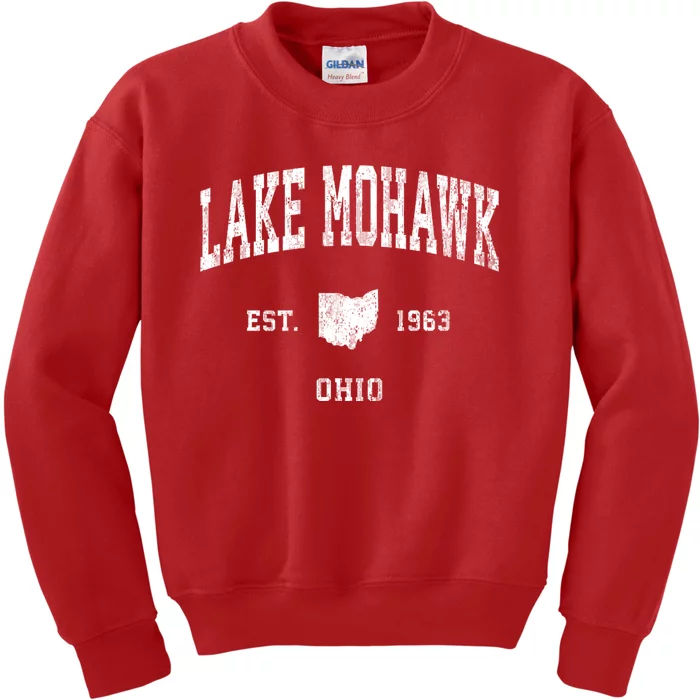 Lake Mohawk Ohio Oh Vintage Athletic Kids Sweatshirt