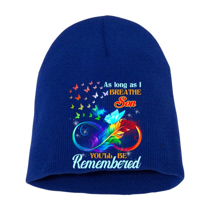 Loving Memories Parents Loss Son In Remembrance My Son Gift Short Acrylic Beanie