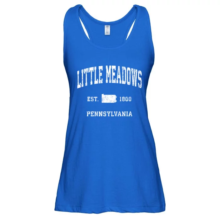 Little Meadows Pennsylvania Pa Vintage Athletic Sports Ladies Essential Flowy Tank