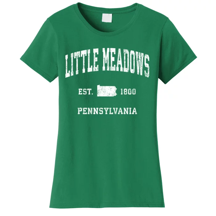 Little Meadows Pennsylvania Pa Vintage Athletic Sports Women's T-Shirt