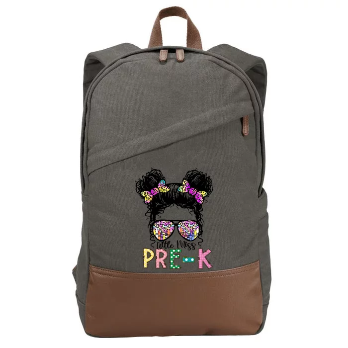 Lil Miss PreK Messy Bun Tie Dye American Cool Gift Cotton Canvas Backpack