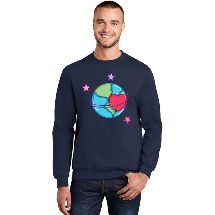 Loving My Planet For Earth Day Gifts Tall Sweatshirt