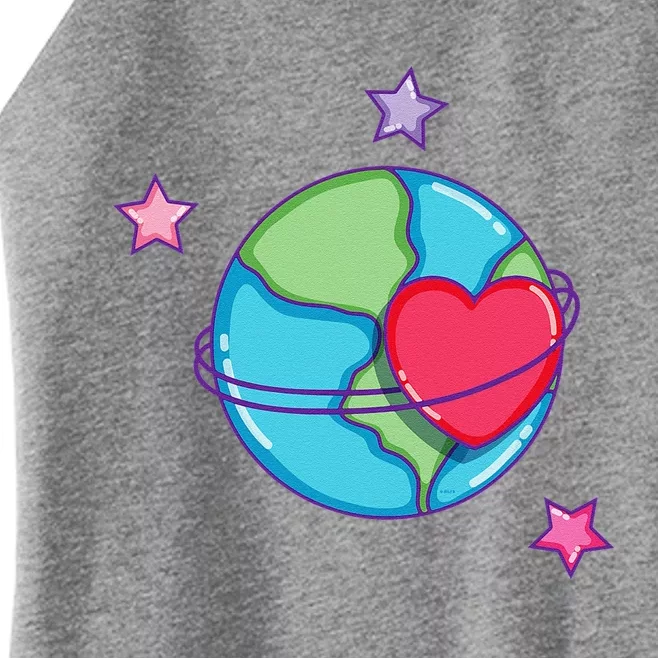 Loving My Planet For Earth Day Gifts Women’s Perfect Tri Rocker Tank