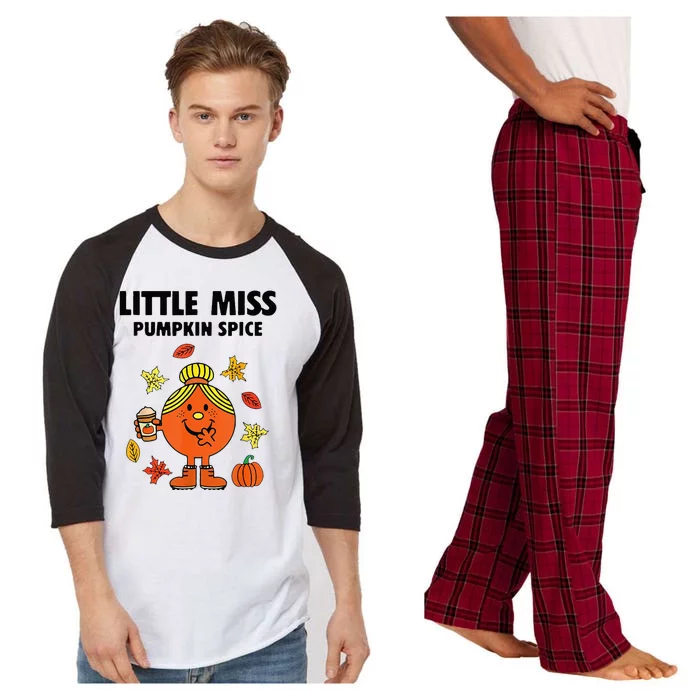 Little Miss Pumpkin Spice Cute Fall Autumn Thanksgiving Raglan Sleeve Pajama Set