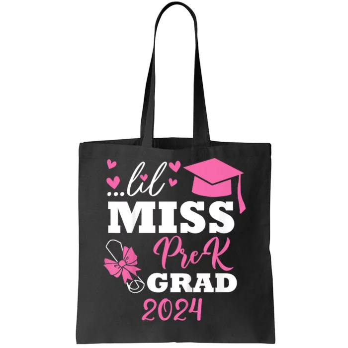 Little Miss Prek Grad 2024 Preschool Prek Graduation Tote Bag