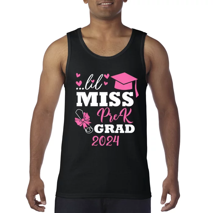 Little Miss Prek Grad 2024 Preschool Prek Graduation Tank Top