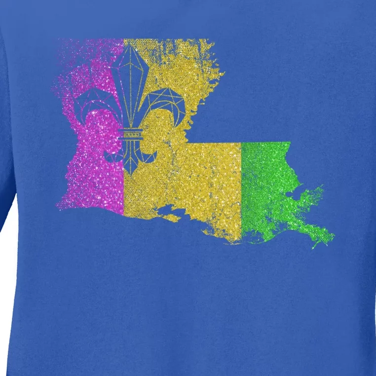 Louisiana Masquerade Parade Party New Orleans Mardi Gras Cool Gift Ladies Long Sleeve Shirt