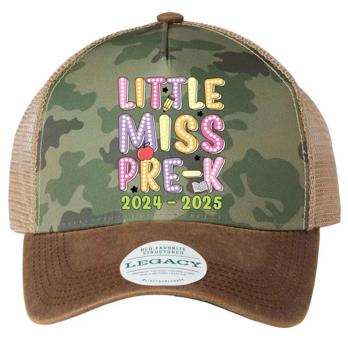 Little Miss Prek Girl Back To School 2024 2025 Prek Legacy Tie Dye Trucker Hat