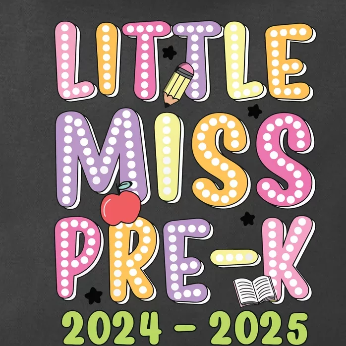 Little Miss Prek Girl Back To School 2024 2025 Prek Zip Tote Bag