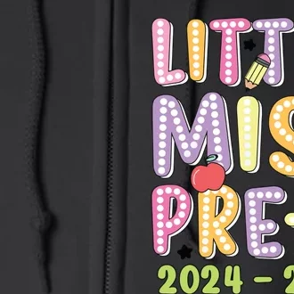 Little Miss Prek Girl Back To School 2024 2025 Prek Full Zip Hoodie