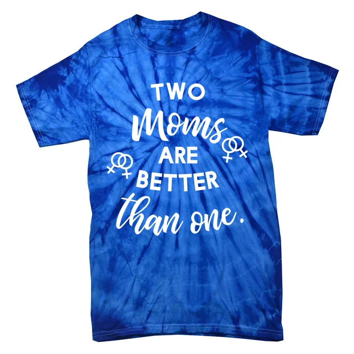 Lesbian Mom Pregnancy Annoucet Lesbian Gift Tie-Dye T-Shirt