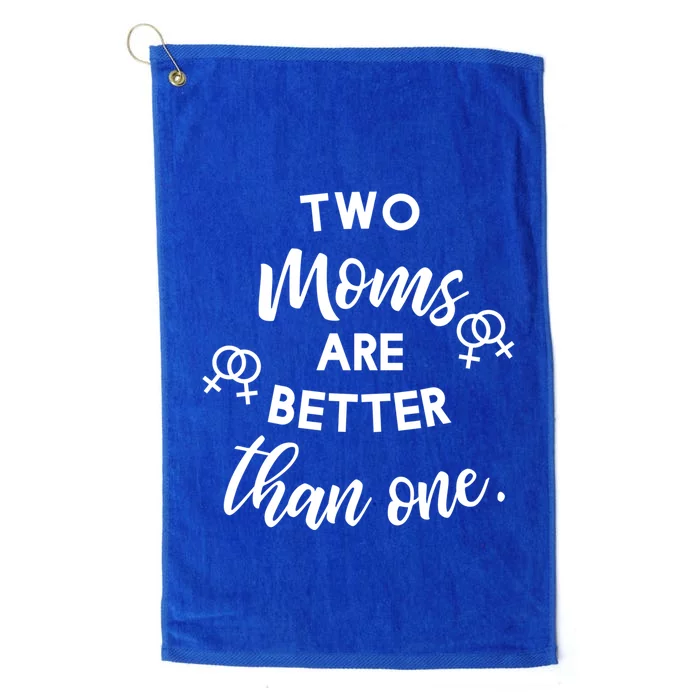 Lesbian Mom Pregnancy Annoucet Lesbian Gift Platinum Collection Golf Towel