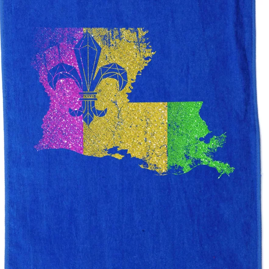 Louisiana Masquerade Parade Party New Orleans Mardi Gras Gift Platinum Collection Golf Towel