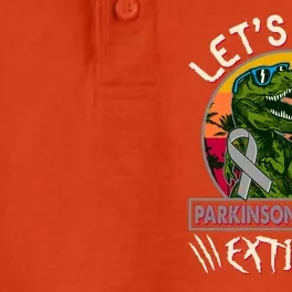 Let's Make Parkinson's Disease Extinct TRex Dinosaur Dry Zone Grid Performance Polo