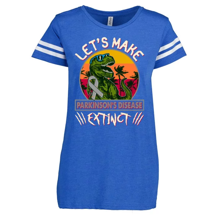 Let's Make Parkinson's Disease Extinct TRex Dinosaur Enza Ladies Jersey Football T-Shirt