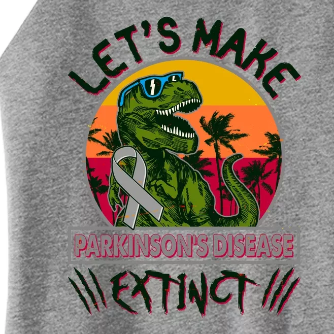 Let's Make Parkinson's Disease Extinct TRex Dinosaur Women’s Perfect Tri Rocker Tank