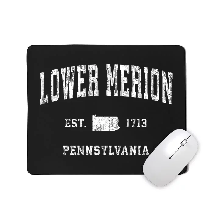 Lower Merion Pennsylvania Pa Vintage Athletic Sports Mousepad