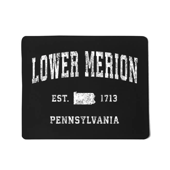 Lower Merion Pennsylvania Pa Vintage Athletic Sports Mousepad