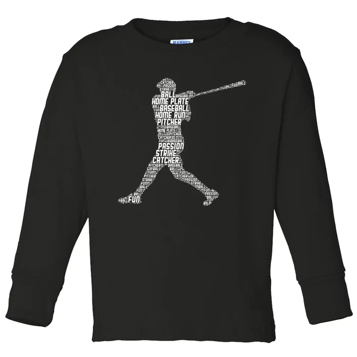 Love My Pitcher Cute Baseball Player Mom Toddler Long Sleeve Shirt