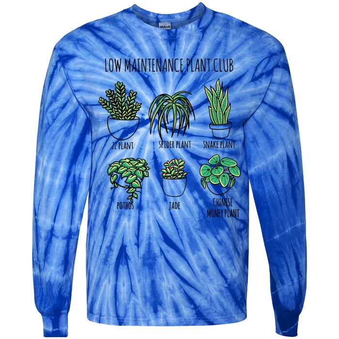 Low Maintenance Plants Club Natural Houseplant Airpurifying Gift Tie-Dye Long Sleeve Shirt