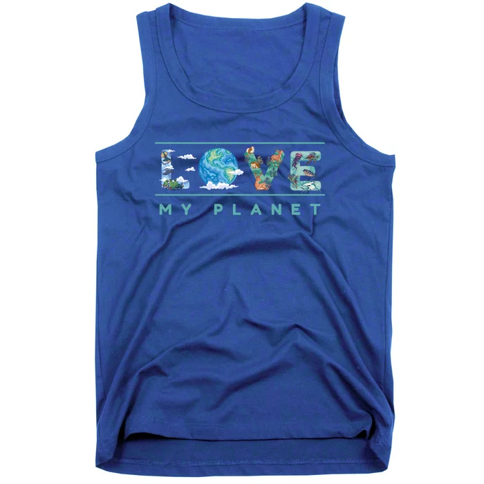 Love My Planet One Earth Environtal Green Energy Gift Tank Top