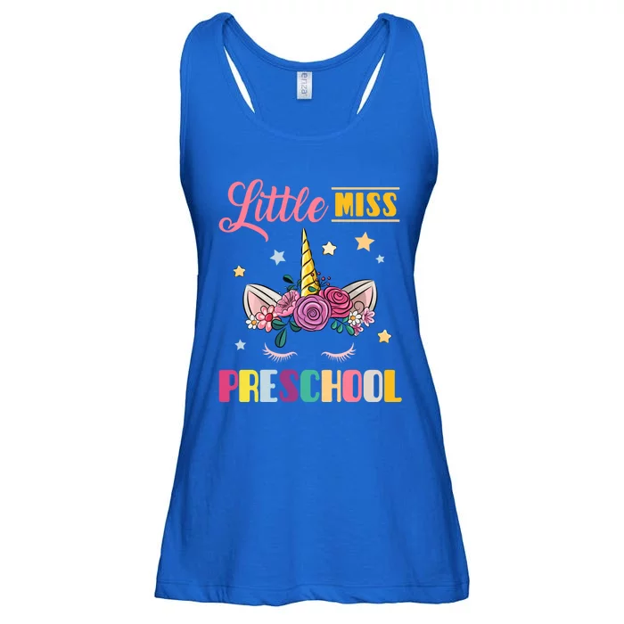 Little Miss Preschool First Day Back To School Unicorn Gift Ladies Essential Flowy Tank