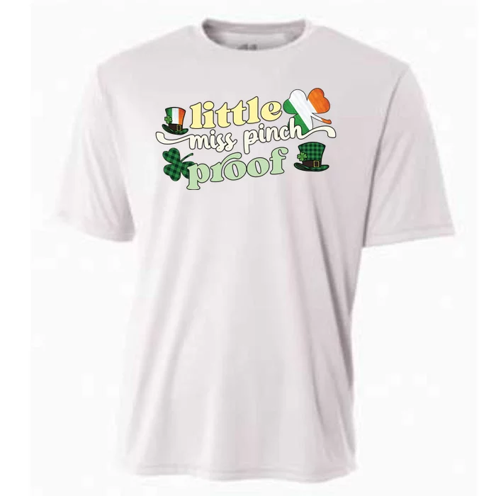 Little Miss Pinch Proof Plaid Ireland Flag Cooling Performance Crew T-Shirt