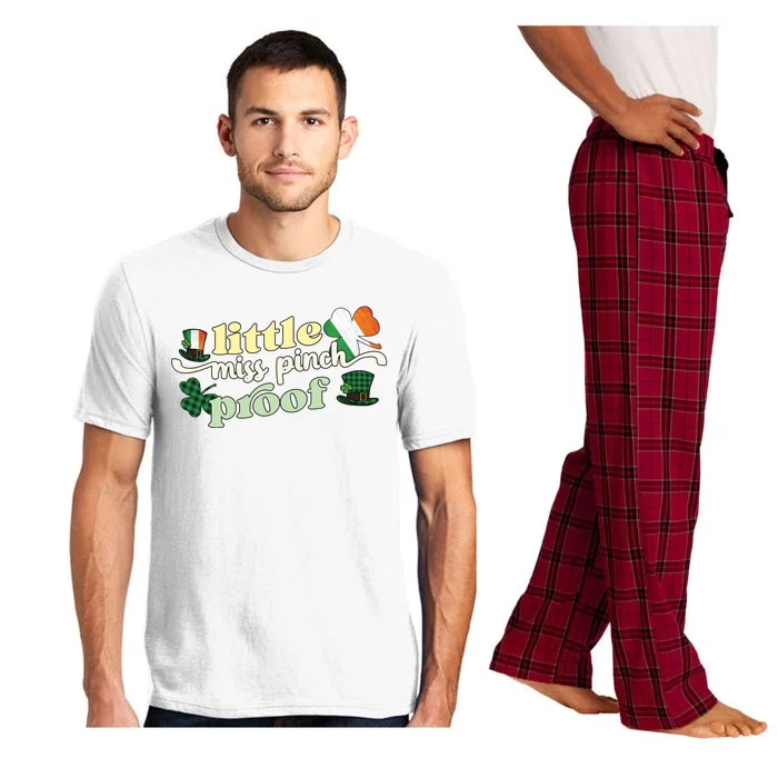 Little Miss Pinch Proof Plaid Ireland Flag Pajama Set