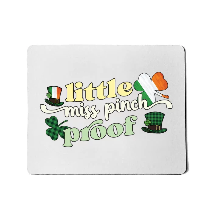 Little Miss Pinch Proof Plaid Ireland Flag Mousepad