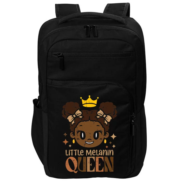 Little Melanin Queen Afro Girl Black History Impact Tech Backpack