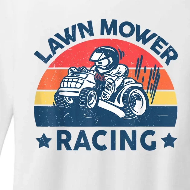 Lawn Mower Racing Lawn Mowing Funny Landscaping Womens CVC Long Sleeve Shirt