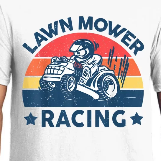 Lawn Mower Racing Lawn Mowing Funny Landscaping Pajama Set