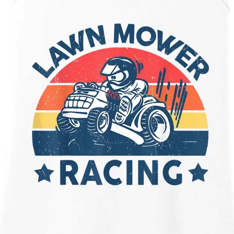 Lawn Mower Racing Lawn Mowing Funny Landscaping Ladies Essential Tank