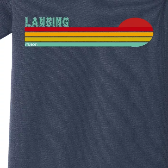 Lansing Michigan Retro Baby Bodysuit