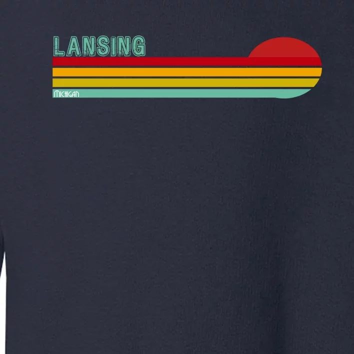 Lansing Michigan Retro Toddler Sweatshirt