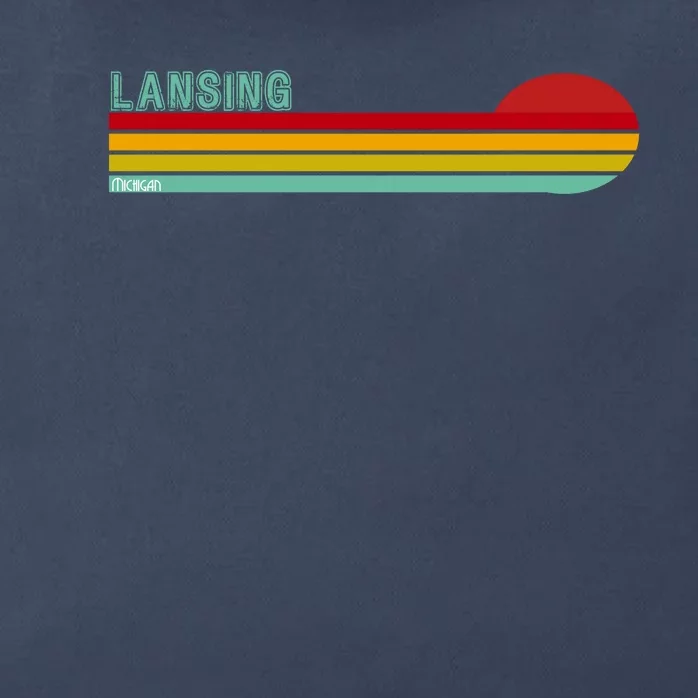 Lansing Michigan Retro Zip Tote Bag